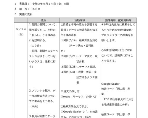 データの調べ方実施要項