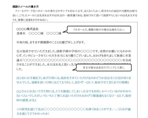 ☆FW先への感謝と論文原稿送付
